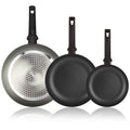 Recambio ALZA - Lote 3 sartenes aluminio 20 - 24 - 28 cm para menaje de cocina - 1770618