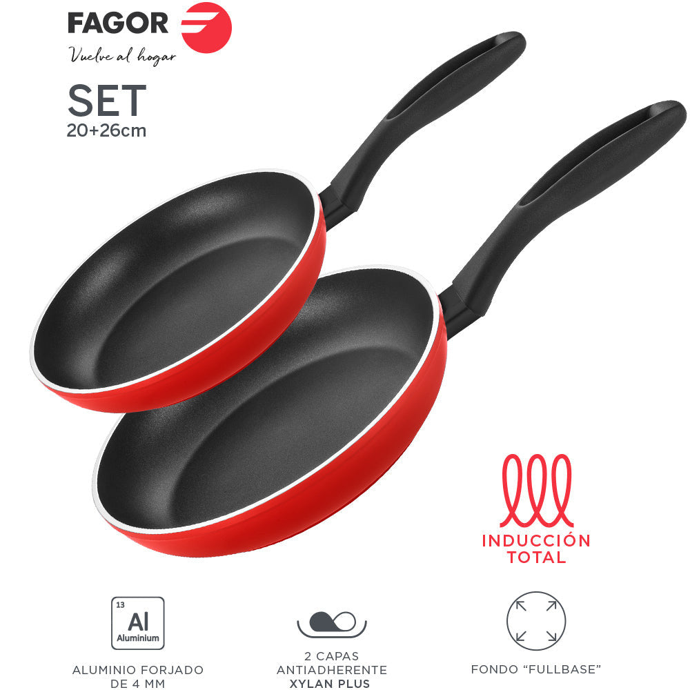 Recambio FAGOR - Set sartenes Ø18 Ø22 Ø26 para menaje de cocina - 81SAFGSTL12
