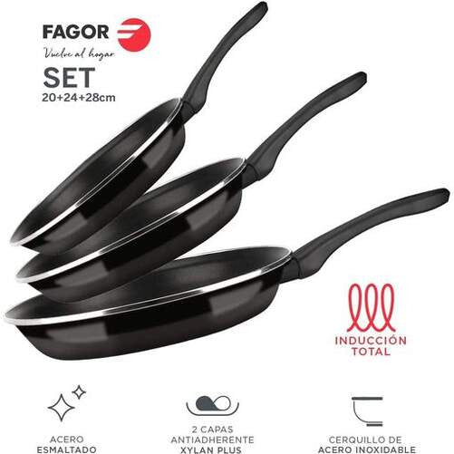 Recambio FAGOR - Set sartenes Optimax para menaje de cocina - 81SAFGOPN48