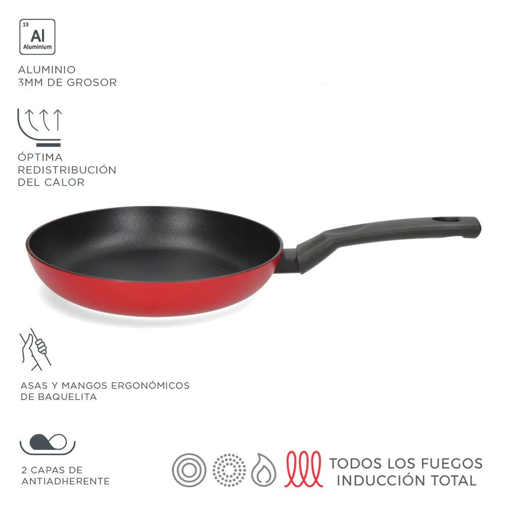Recambio FAGOR - Sartén ELAN 3 rouge Ø24 para menaje de cocina - 81SAFGE3R24