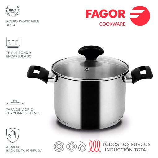 Recambio FAGOR - Olla Alaia con tapa Ø20 para menaje de cocina - 81PXFGOAAL0