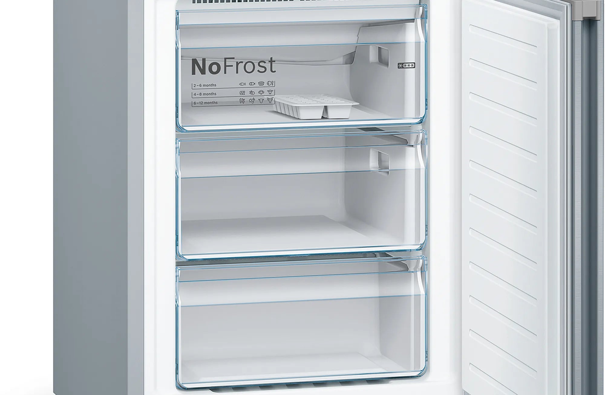 Frigorífico Bosch Serie 4, Combinado Libre Instalación, Acero KGN39VIEA