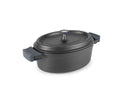 Recambio Lacor - Cacerola oval con tapa negra para equipos de cocina - 25933