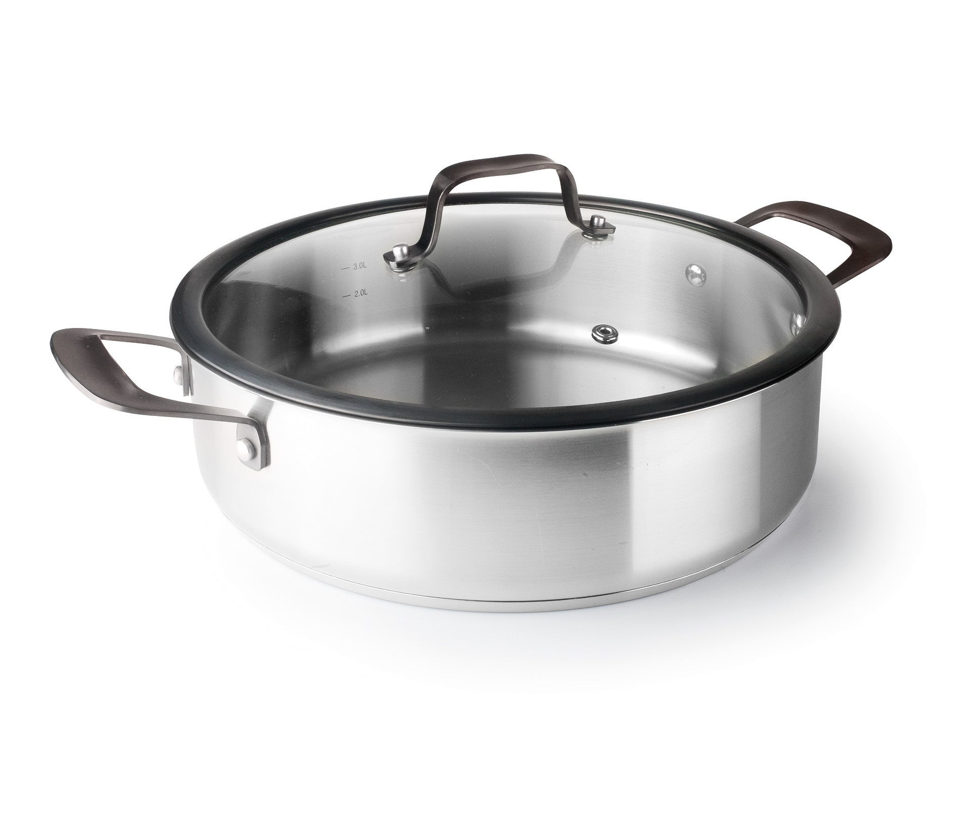 Recambio Lacor - Cacerola baja con tapa para equipos de cocina - 47128