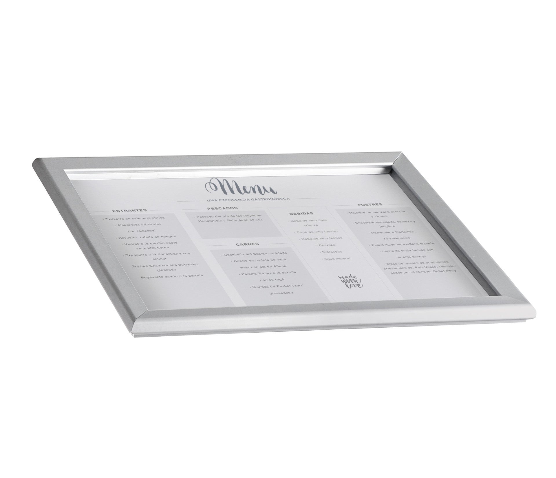 Recambio Lacor - Portamenú de aluminio para equipos de cocina - 39413