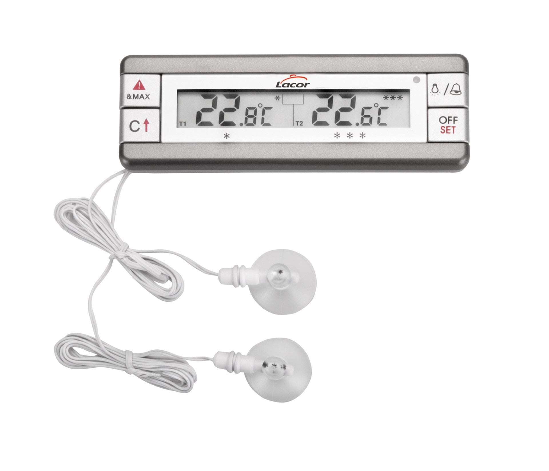 Recambio Lacor - Termómetro con alarma para nevera/congelador - 62456