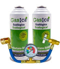 Recambio Gasica - Pack gas refrigerante R12 R134a + manómetro para refrigeración - 470001174PM