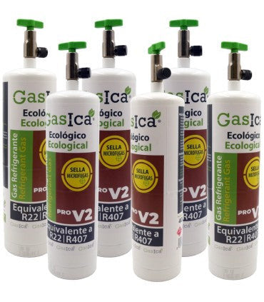 Recambio Gasica - Pack 6 botellas gas refrigerante para refrigeración - 470001175PROP6