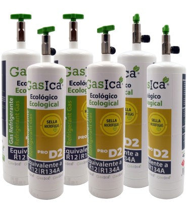 Recambio Gasica - Pack 6 botellas gas refrigerante para refrigeración - 470001174PROP6