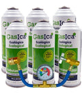Recambio Gasica - Pack 6 botellas gas refrigerante R12 R134a + manómetro para refrigeración - 470001174P6M