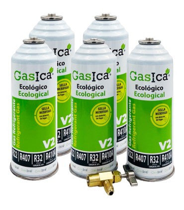Recambio Gasica - Pack 5 botellas gas refrigerante para refrigeración - 470001175P5R