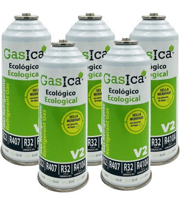 Recambio Gasica - Pack 5 botellas gas refrigerante para refrigeración - 470001175P5