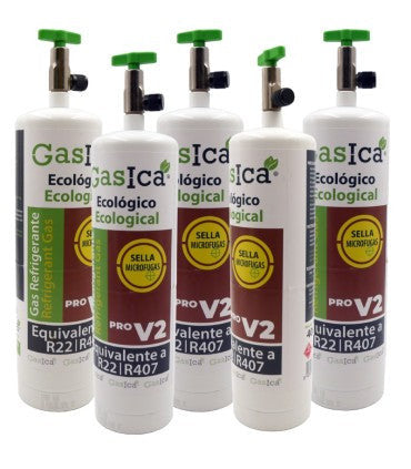 Recambio Gasica - Pack 5 botellas gas refrigerante para refrigeración - 470001175PROP5