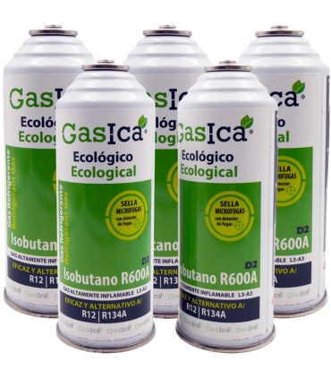 Recambio Gasica - Pack 5 botellas gas refrigerante para refrigeración - 470001174P5