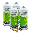Recambio Gasica - Pack 4 botellas gas refrigerante y llave de servicio para refrigeración - 470001175P4R