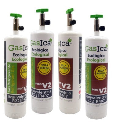 Recambio Gasica - Pack 4 botellas gas refrigerante para refrigeración - 470001175PROP4