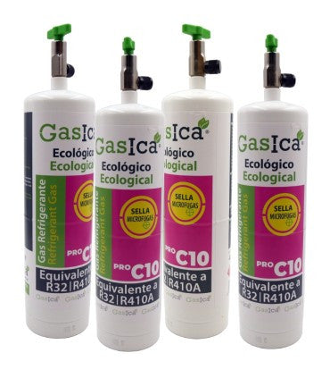 Recambio Gasica - Pack 4 botellas gas refrigerante para refrigeración - 470001322PROP4
