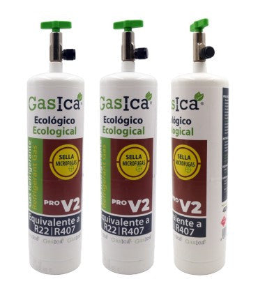 Recambio Gasica - Pack 3 botellas gas refrigerante para refrigeración - 470001175PROP3
