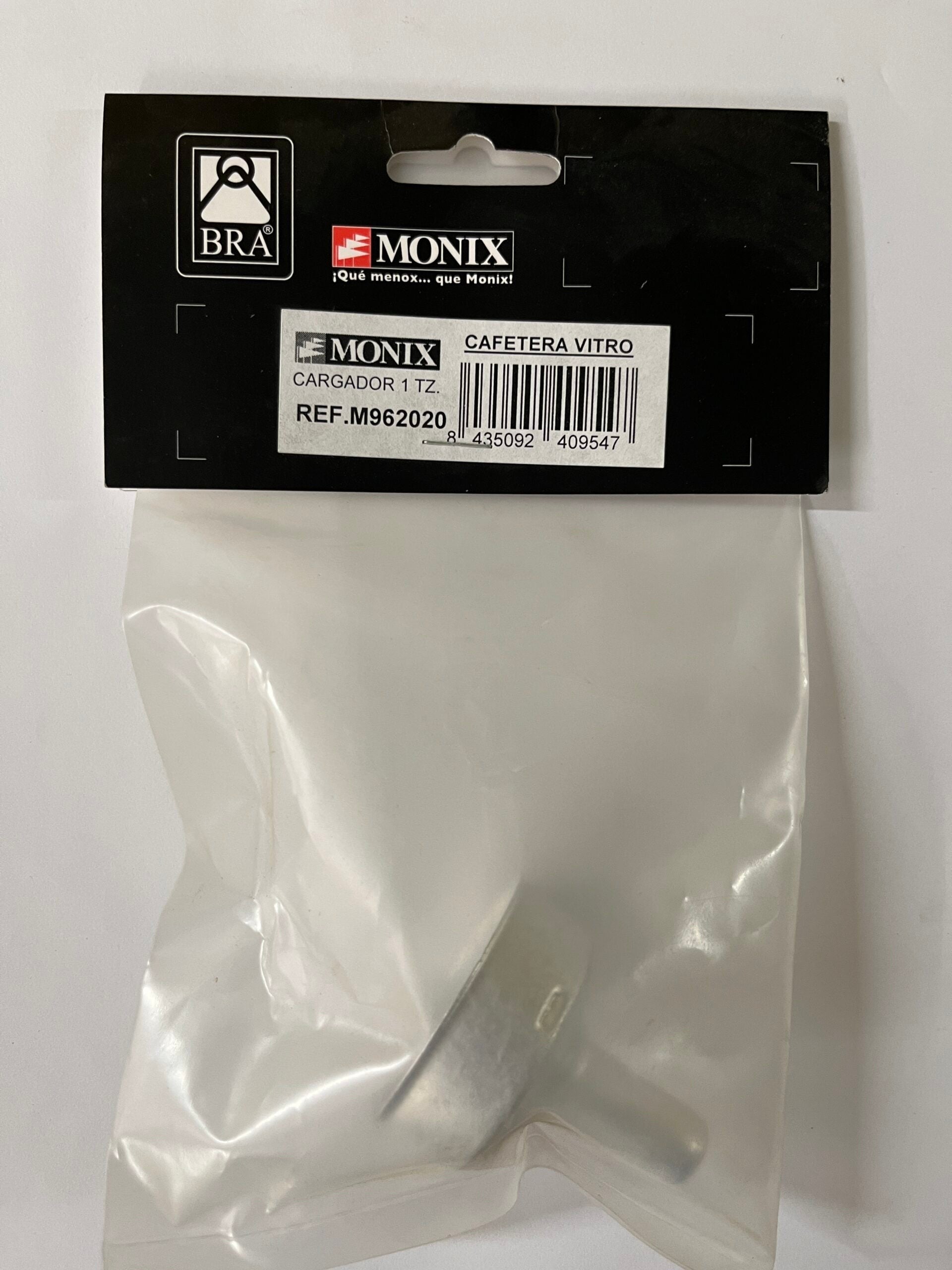 Recambio Cargador de Aluminio 1 Tz para Cafetera Monix, Compatible con Vitro e Inducción, Modelo M962020