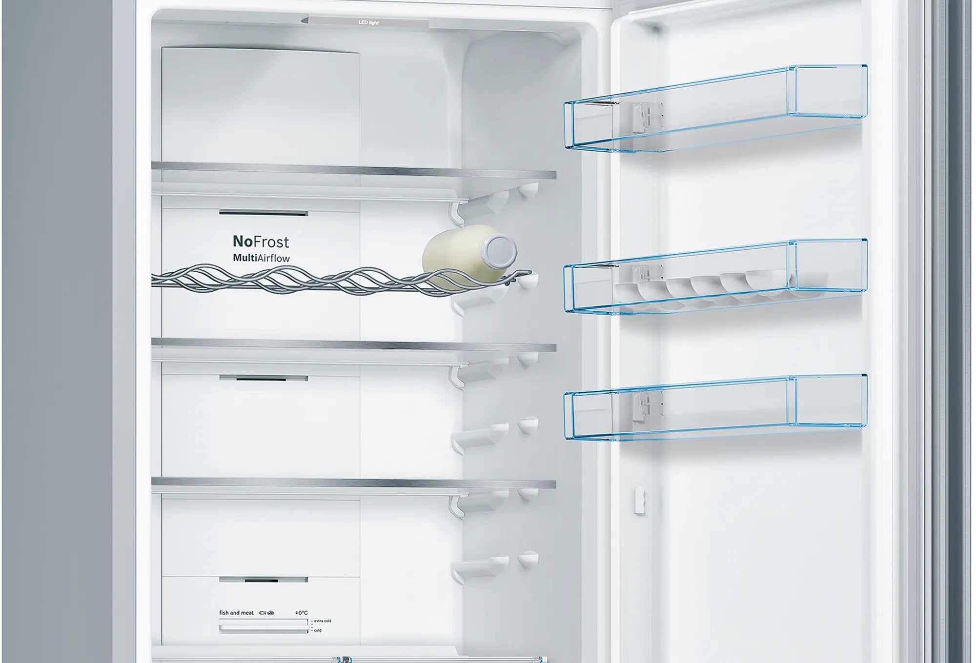 Frigorífico Bosch Serie 4, Combinado Libre Instalación, Acero KGN39VIEA