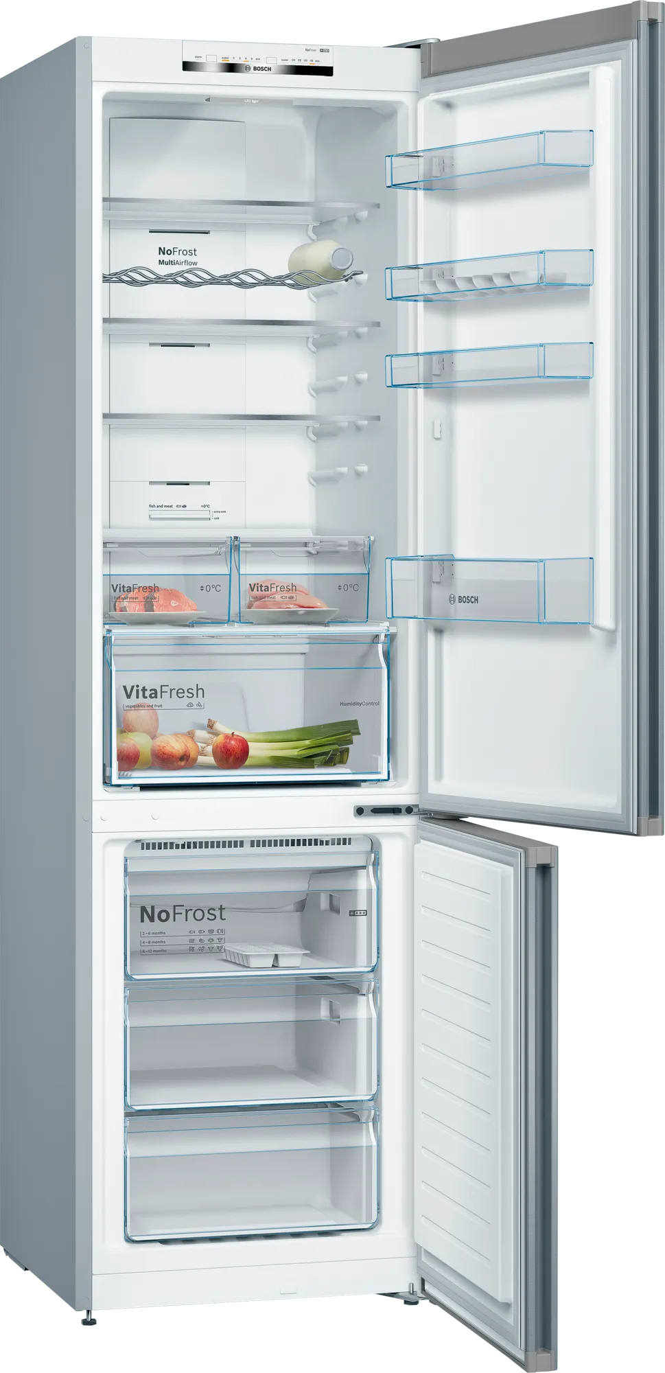 Frigorífico Bosch Serie 4, Combinado Libre Instalación, Acero KGN39VIEA