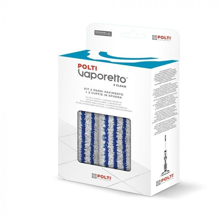 Recambio Polti Vaporetto 3 Clean - Paquete de dos paños y dos fundas - PAEU0357