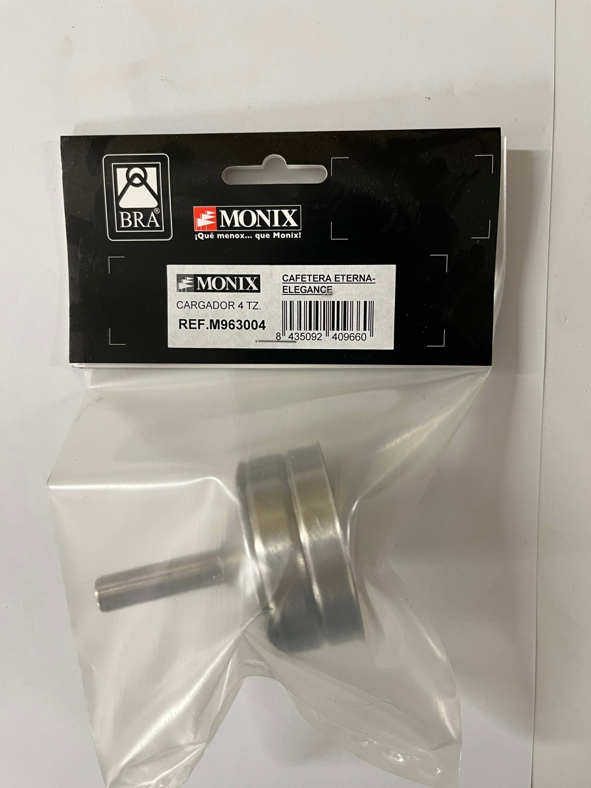 Recambio Monix Eterna-Aroma, Bra Elegance - Cargador de 4 tazas en acero inoxidable para cafetera - M963004