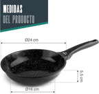Lacor - Sartén Kale aluminio fundido para equipos de cocina - 26524