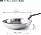 Lacor - Frigideira em aço inoxidável para utensílios de cozinha - 47318