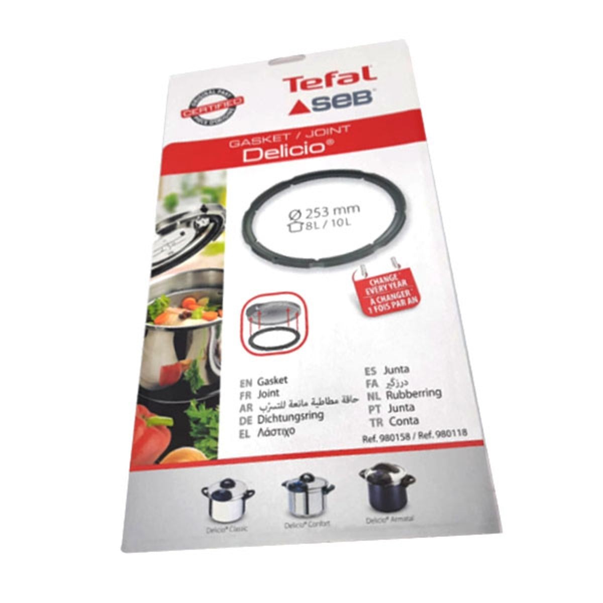 Recambio Tefal Delicio 8L - 10L - Junta para olla - 980158