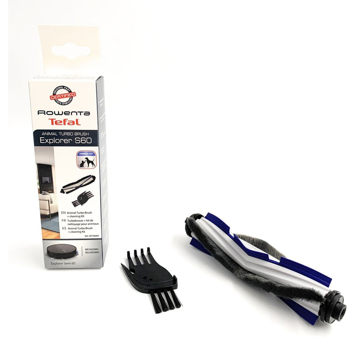 Recambio Rowenta Explorer S60 - Cepillo limpiador con escoba animal - ZR740004