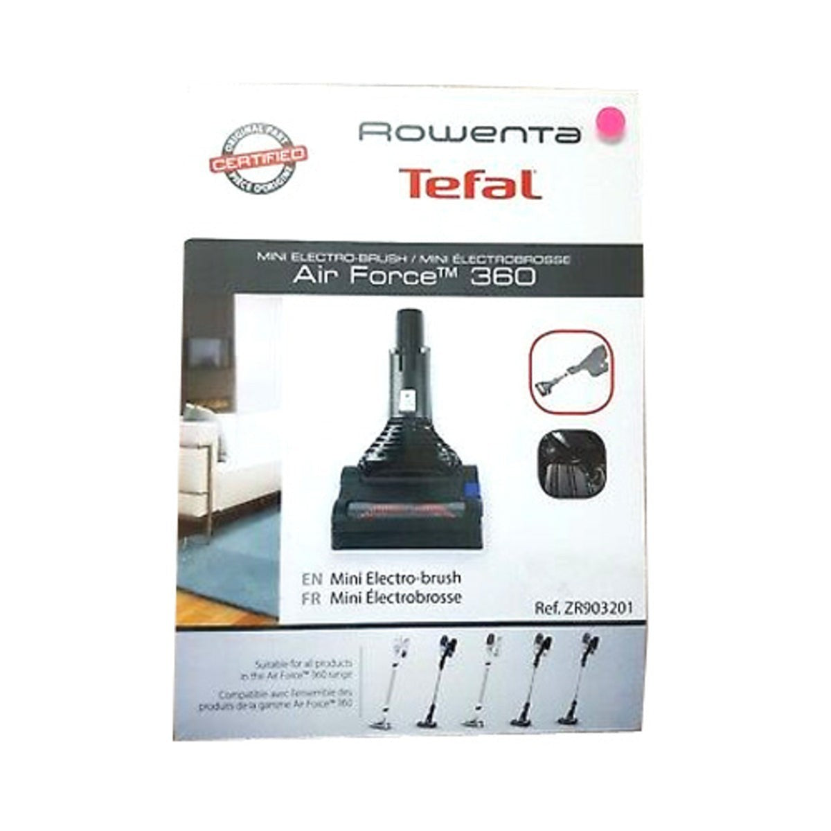 Recambio Rowenta Air Force 360, 460, 560 Flex - Mini cepillo para aspiradora - ZR903201