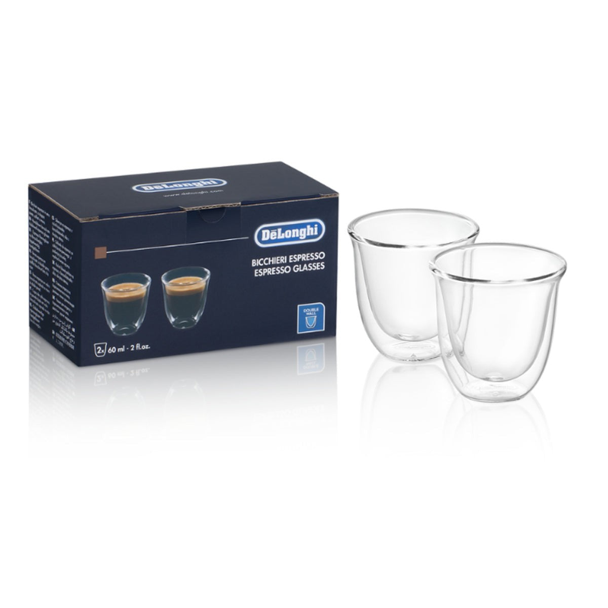Recambio DeLonghi - Juego de vasos espresso para cafetera - 5513284151