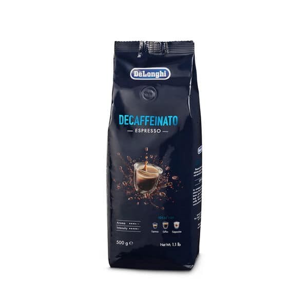 Recambio DelonghiC607 - Café descafeinado en grano 50% Arábica y 50% Robusta 500g - AS00000179