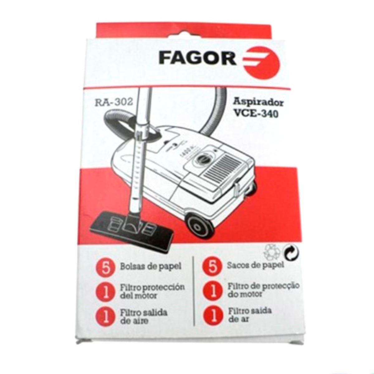 Recambio Fagor VCE-340 - Bolsa para aspiradora - M18804449