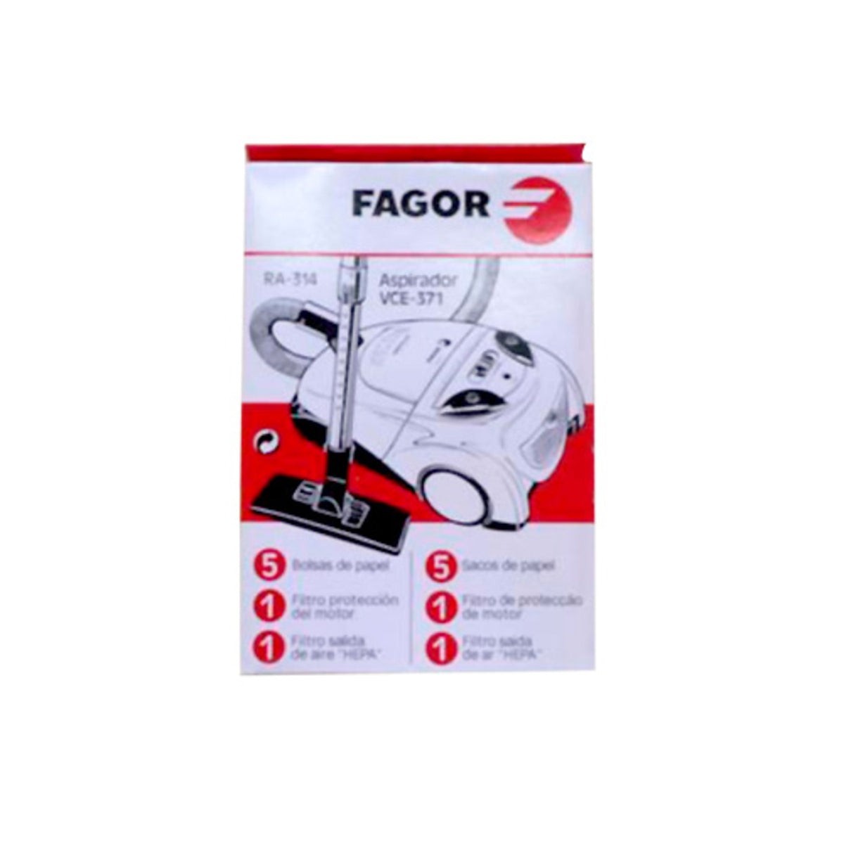 Recambio Fagor VCE371 - Bolsa para aspirador - M18804495
