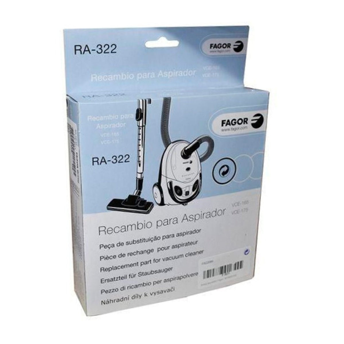 Recambio VCE-165 VCE-175 - Bolsa aspiradora para Fagor - M18805108