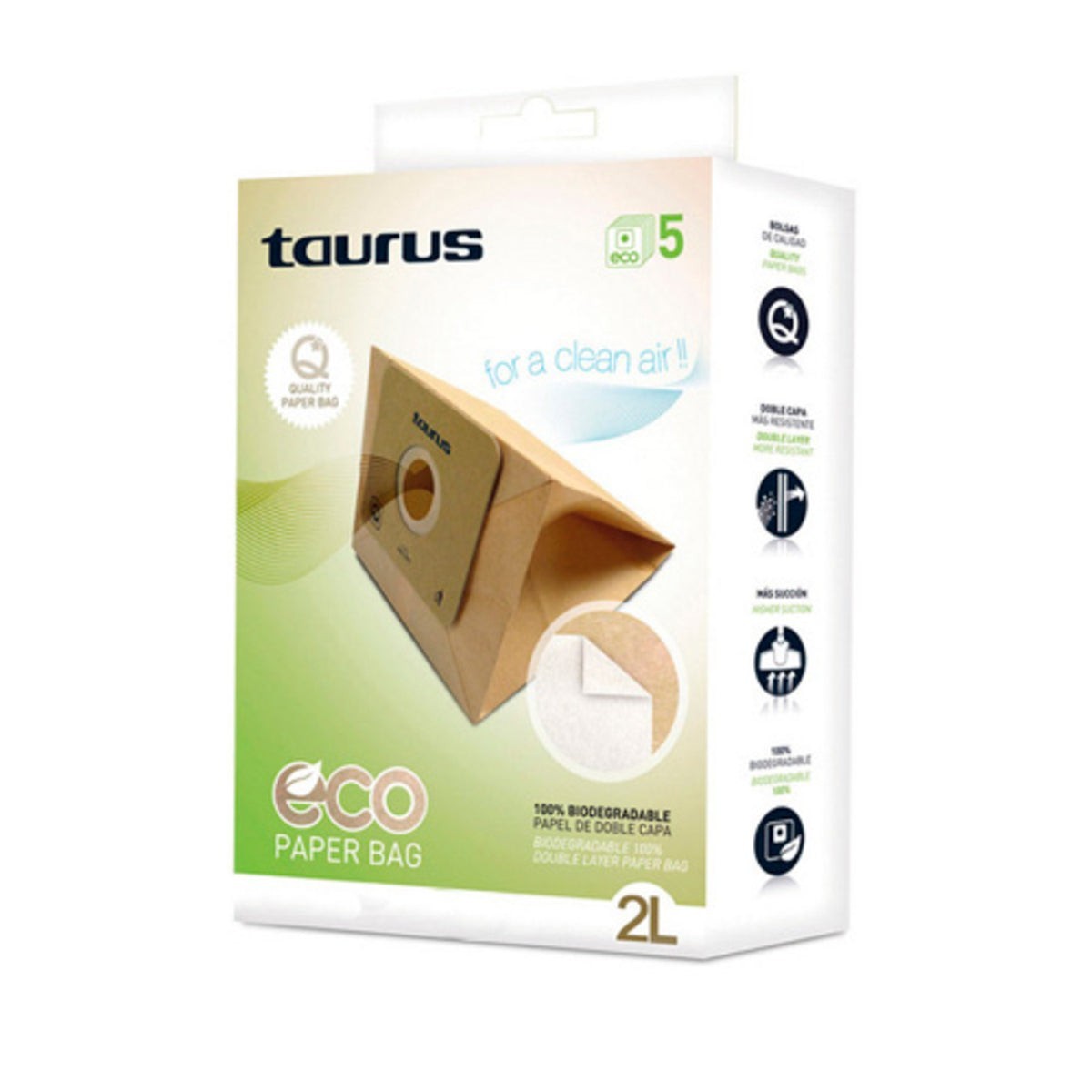 Recambio Taurus Polo 2000 ECO - Bolsa de papel para aspirador - 999193