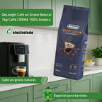 DeLonghi Crema - Grãos de Café 100% Arábica, 1 kg - DelonghiC618