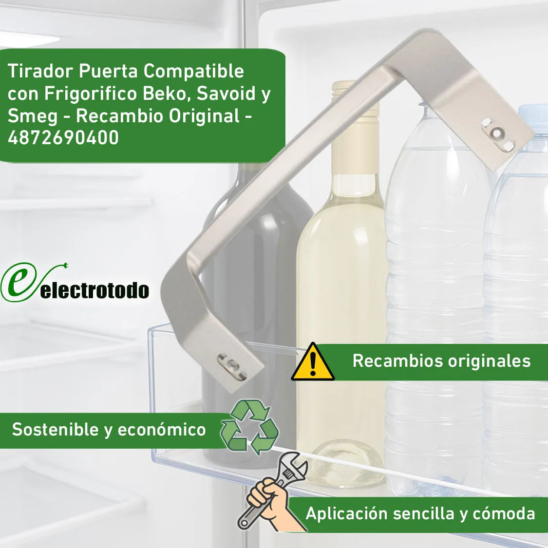 Tirador ORIGINAL Inox Beko 4900060400