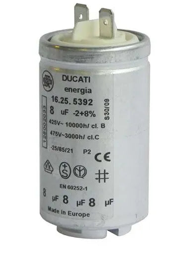 Electrolux - Capacitor de 8uF para secadora de tambor - 1250020334