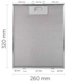 Cata, Nodor pack de dos filtros de campana extractora 2800905 260 x 320 mm