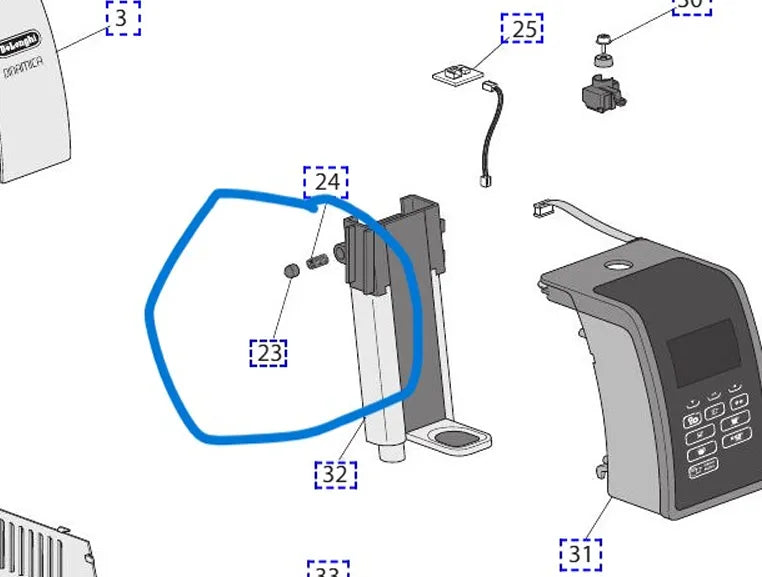 De'Longhi - Regulador para máquinas de café automáticas Dinamica e Magnifica - 5332227400