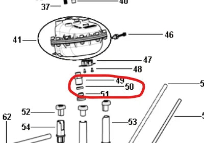 Junta de tapón centro planchado Polti Vaporella - Vaporetto M0001716