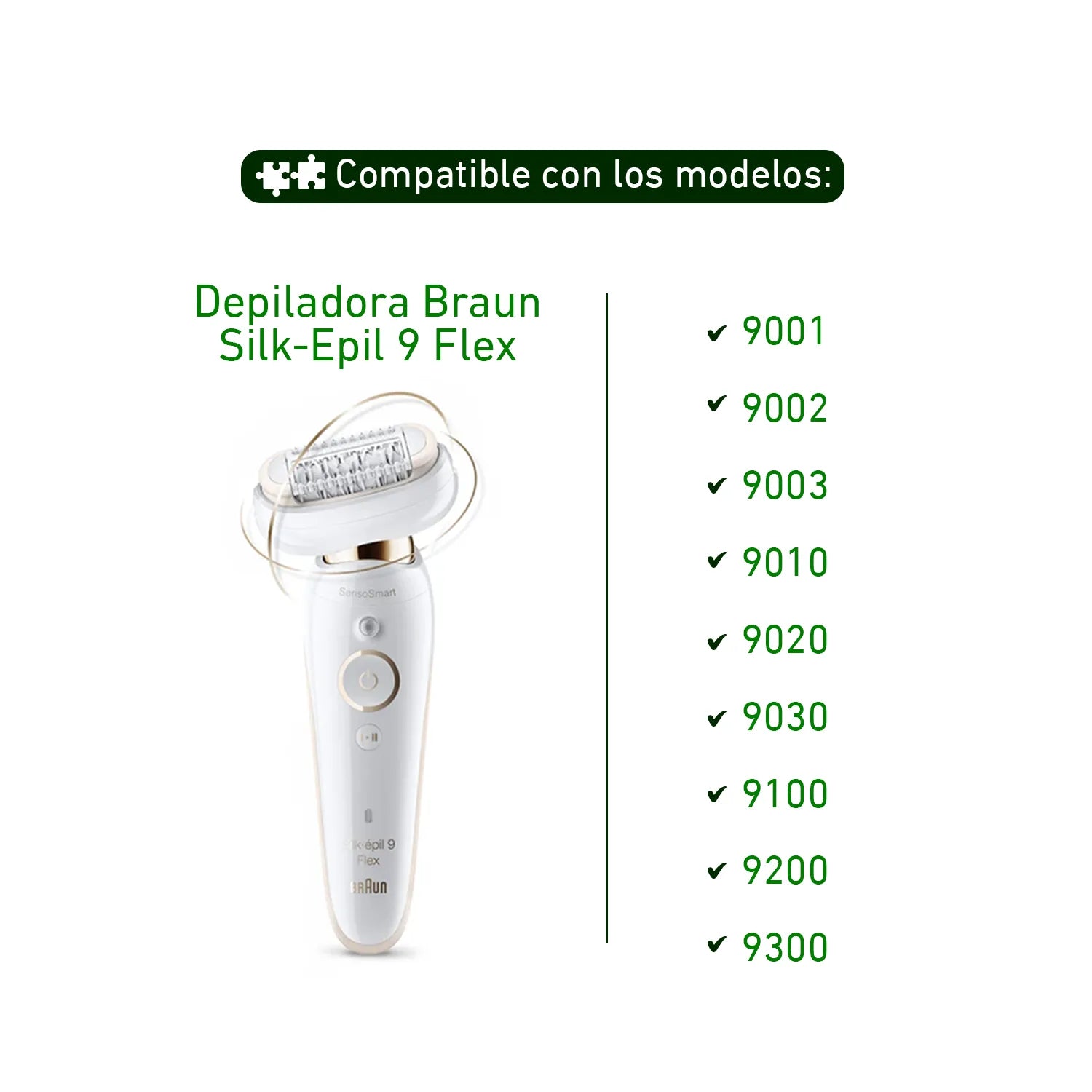 Cabezal masajeador depiladora Braun Silk Epil 9 Flex 81719650