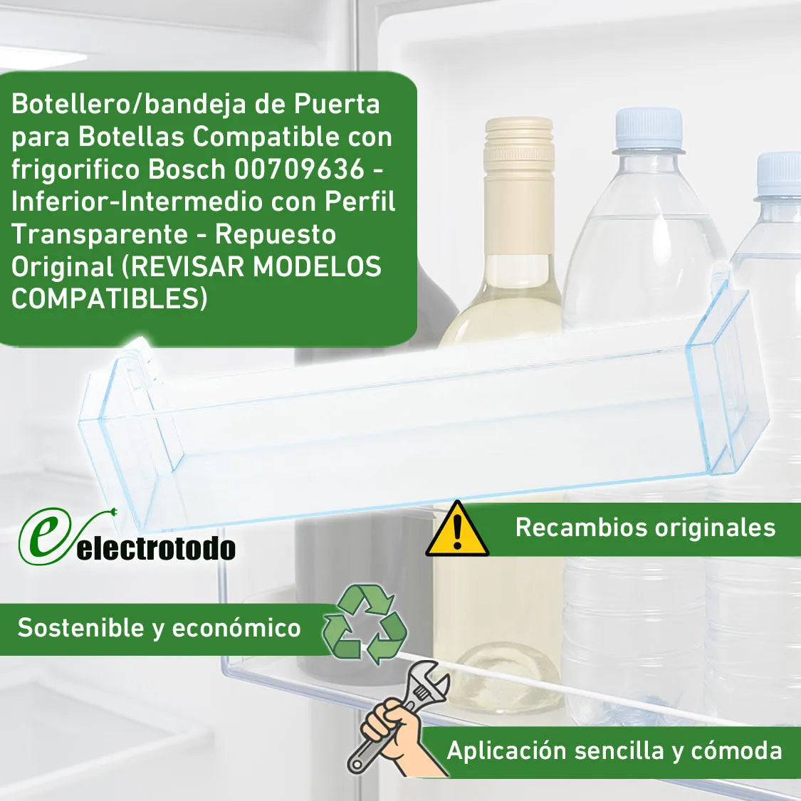 Bosch - Bandeja intermedia-inferior de puerta de frigorífico - 00709636
