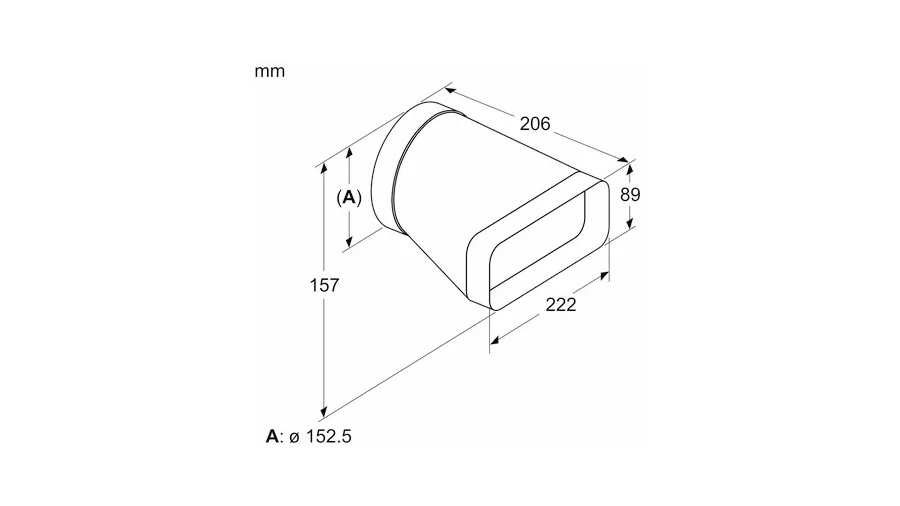 Adaptador chimenea Bosch 17005349
