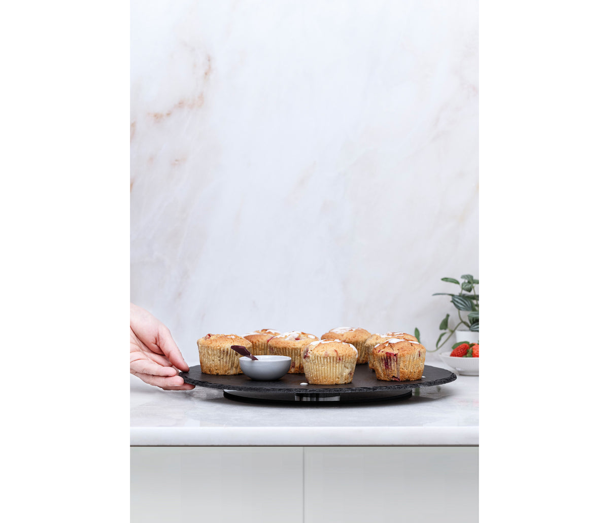 - Bandeja pizarra natural giratoria para equipos de cocina - Lacor 61235 - imagen 4