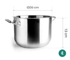 - Cacerola alta sin tapa para equipos de cocina - Lacor 16021 - imagen 2