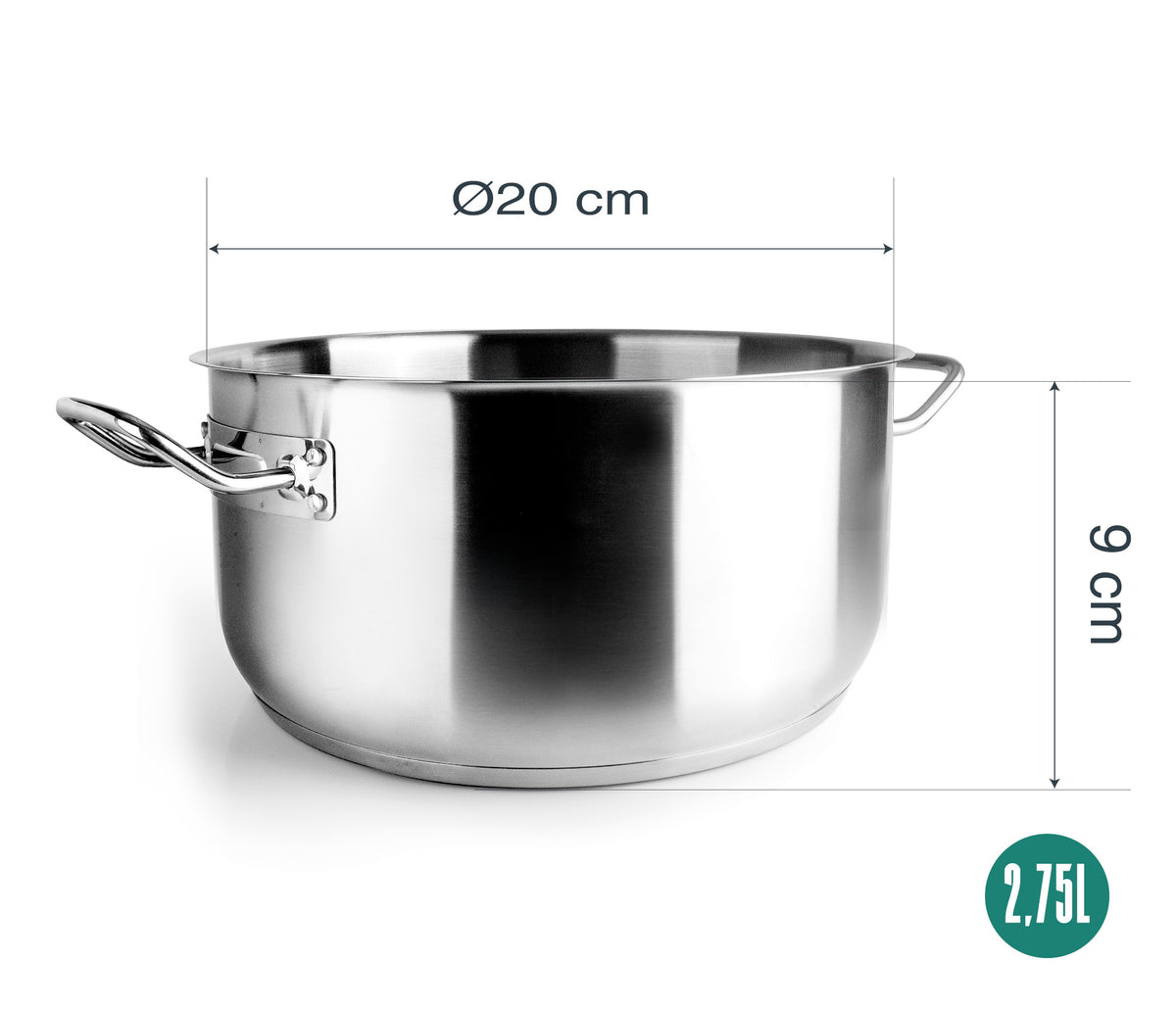- Cacerola sin tapa para equipos de cocina - Lacor 16020 - imagen 2